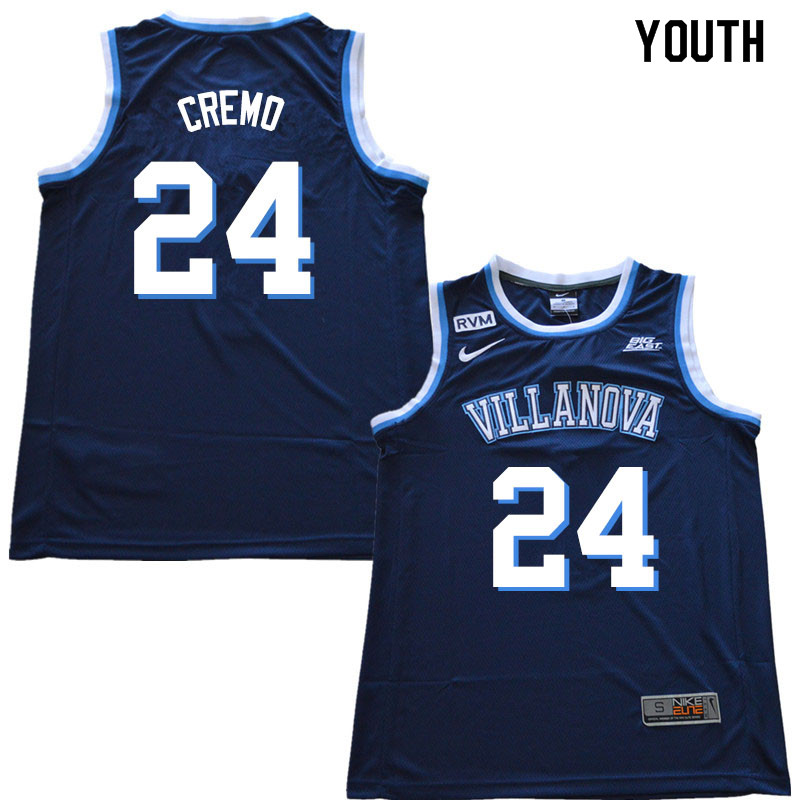 2018 Youth #24 Joe Cremo Villanova Wildcats College Basketball Jerseys Sale-Navy - Click Image to Close